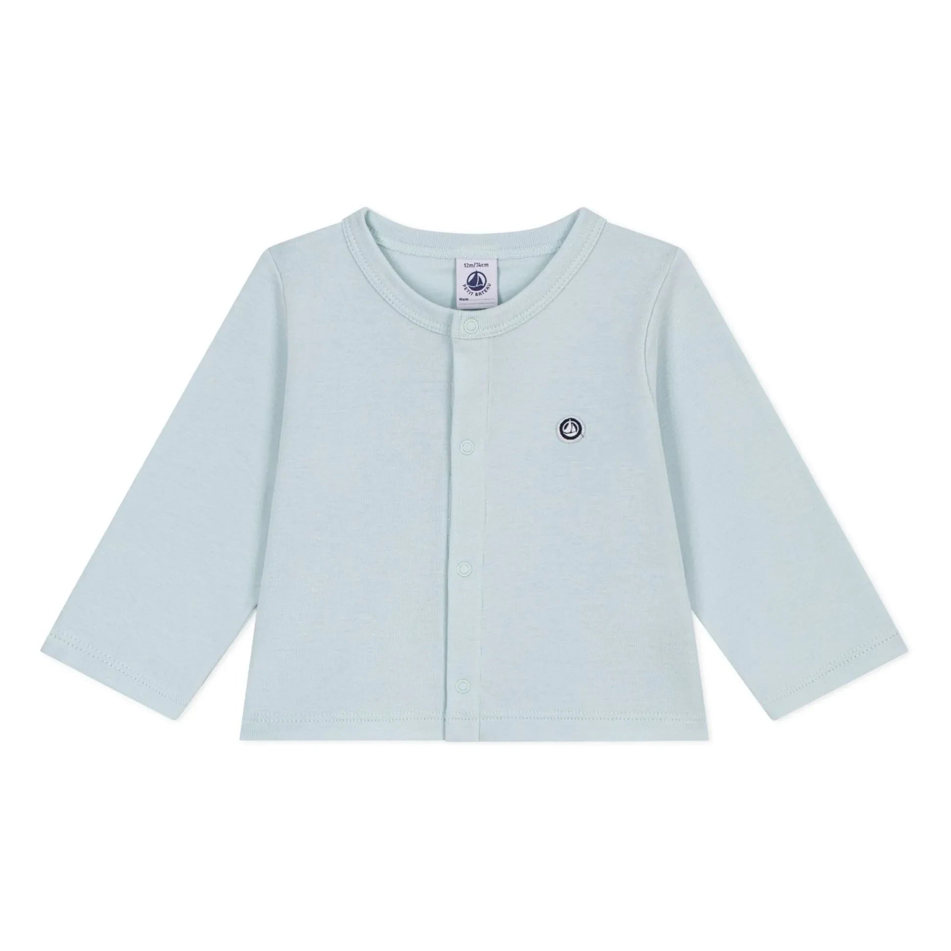 Petit Bateau - Cárdigan de algodón orgánico | Turquesa