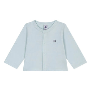 Petit Bateau - Cárdigan de algodón orgánico | Turquesa