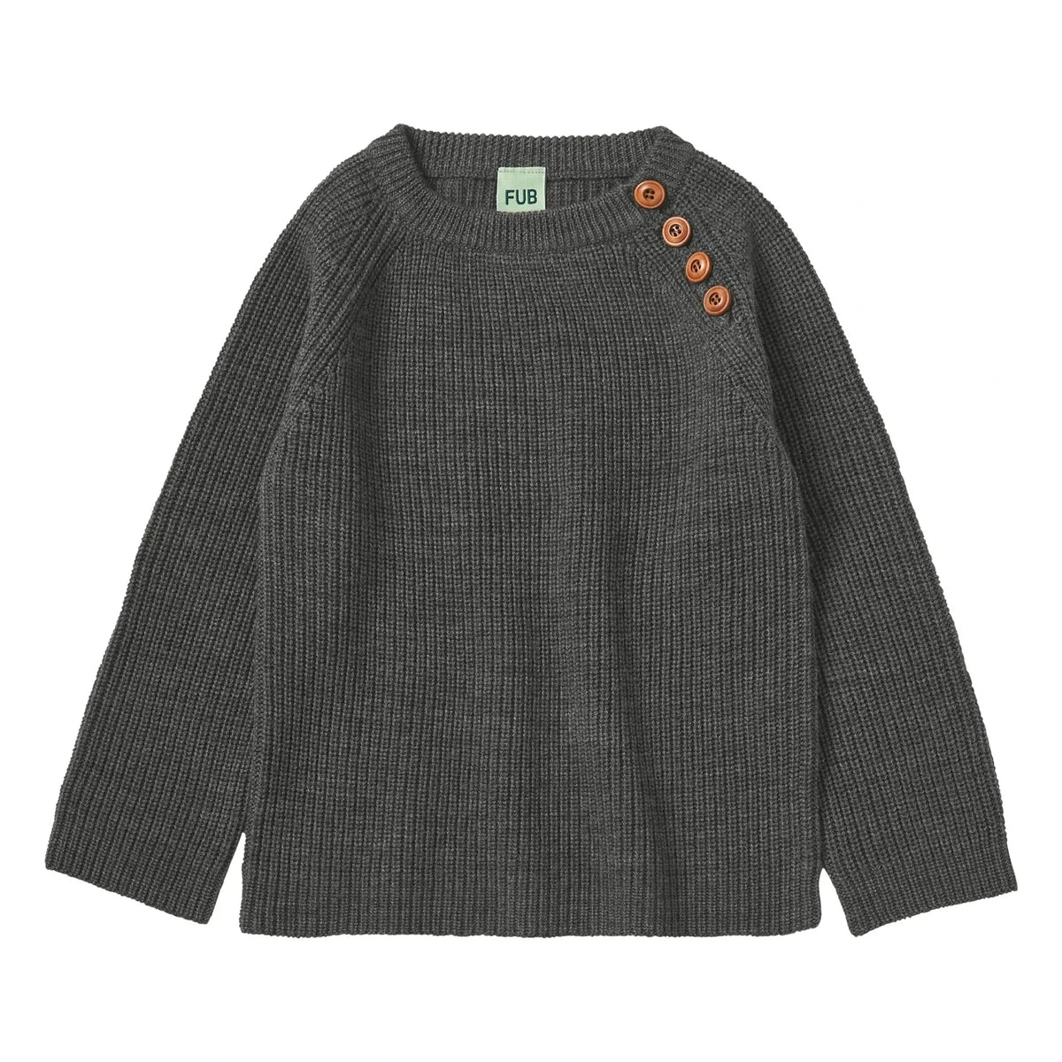 FUB - Jersey acanalado de lana merino | Gris