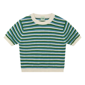 FUB - Camiseta fina de algodón orgánico texturizado | Verde