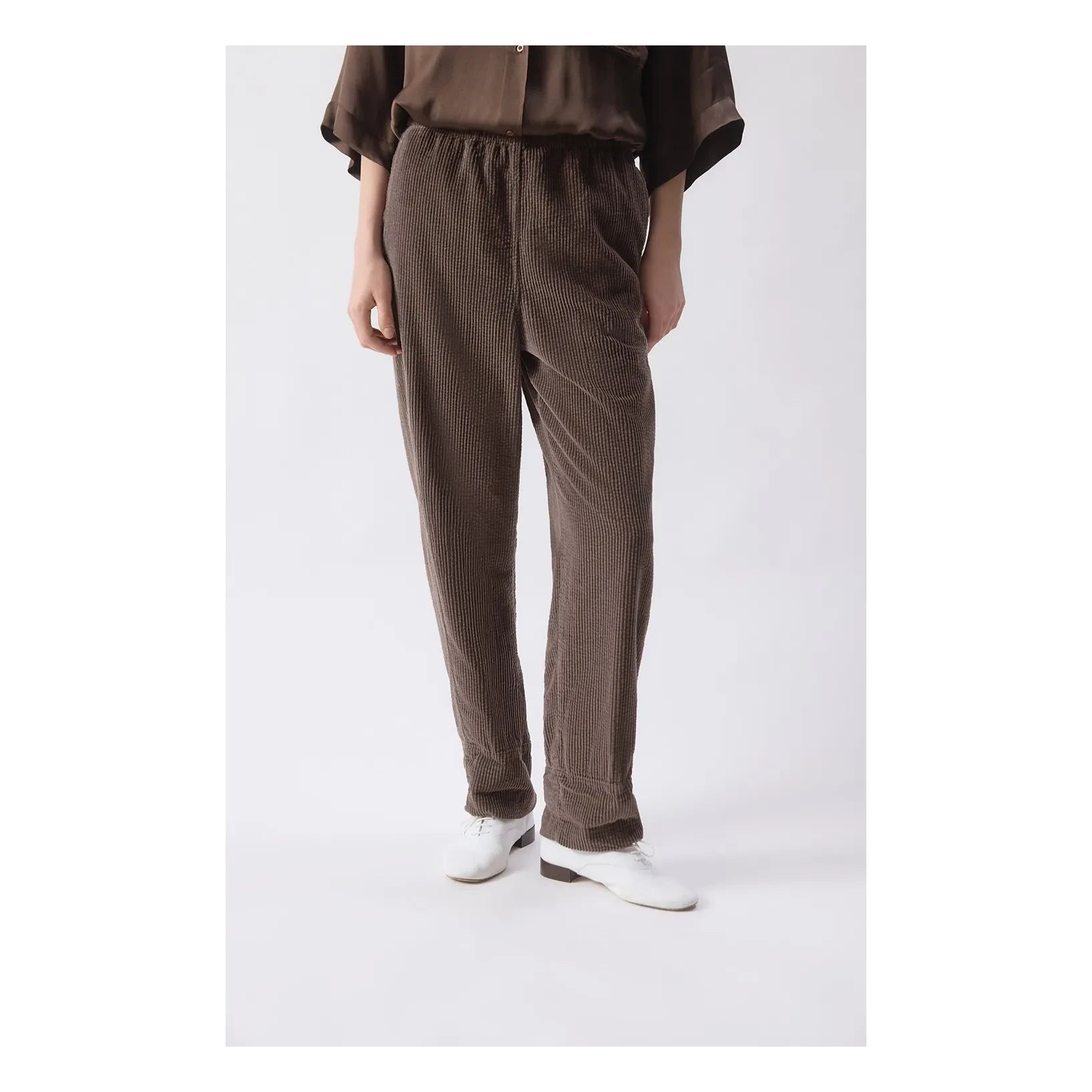 American Vintage - Pantalón de algodón carrot Padow | Gris ceniza