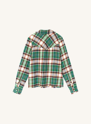 Xirena - Jadestone Camisa de algodón a cuadros | Verde