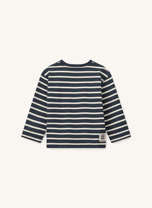 Liewood - Tyler Camiseta de Algodón Orgánico a Rayas | Azul Marino