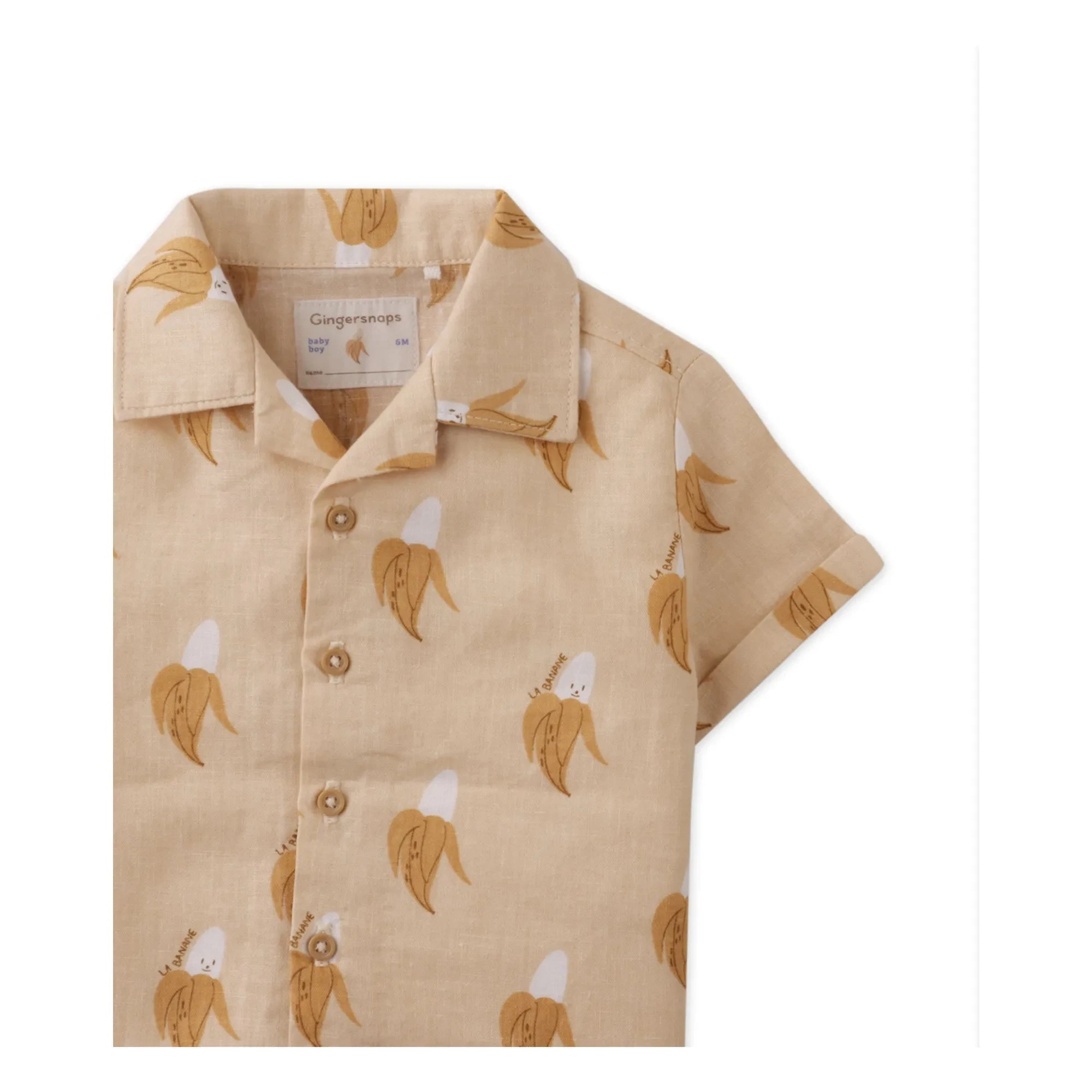Gingersnaps - Camisa de lino Ekko Banana | Beige