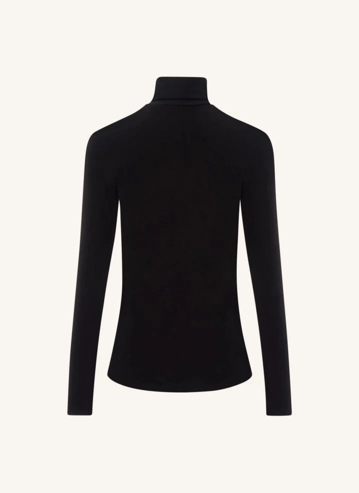 Petit Bateau - Camiseta de Cuello de Barco de Algodón Orgánico - Colección para Mujeres | Negro