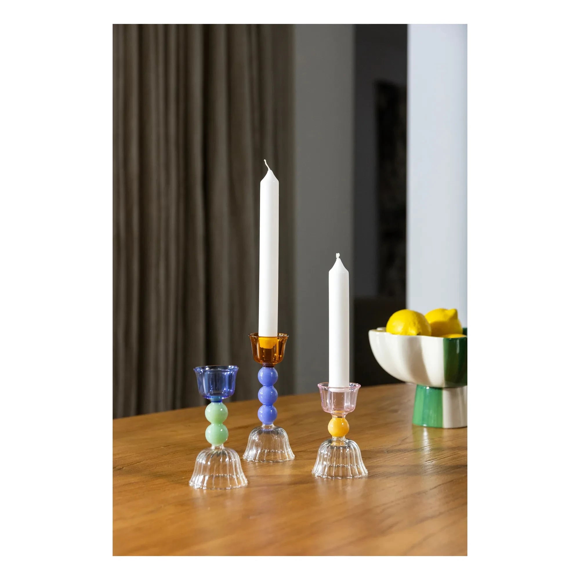 &Klevering - Candelabro de perlas | Azul
