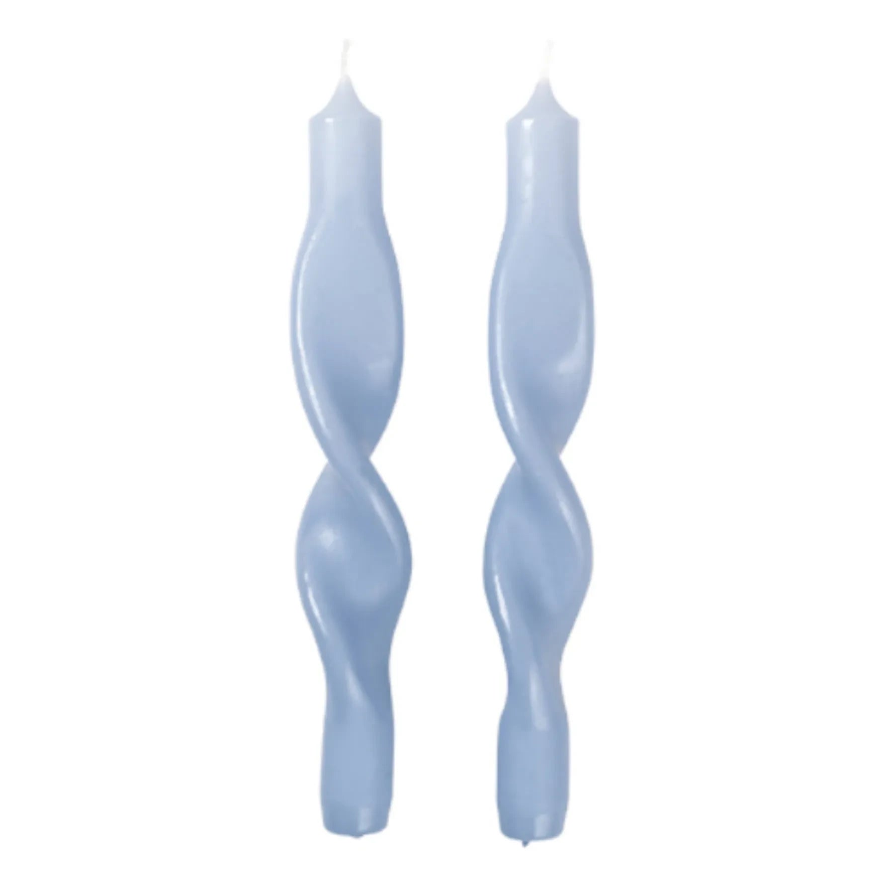 Broste Copenhagen - Velas Retorcidas - Set de 2 | Azul Claro
