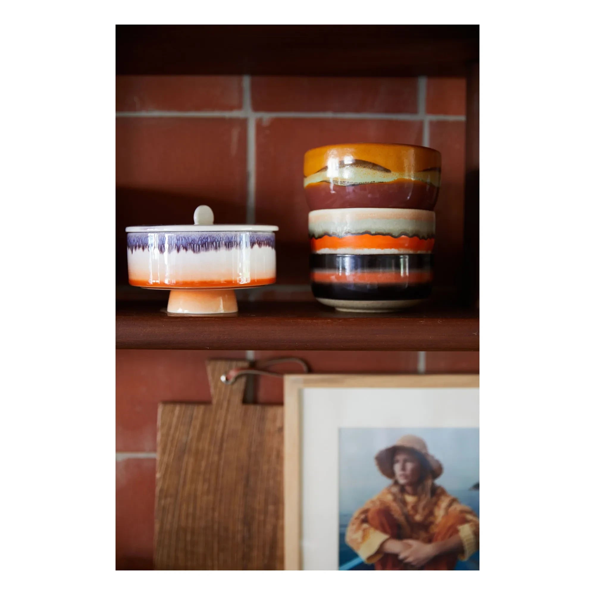 HKliving - Cuenco de gres | Naranja