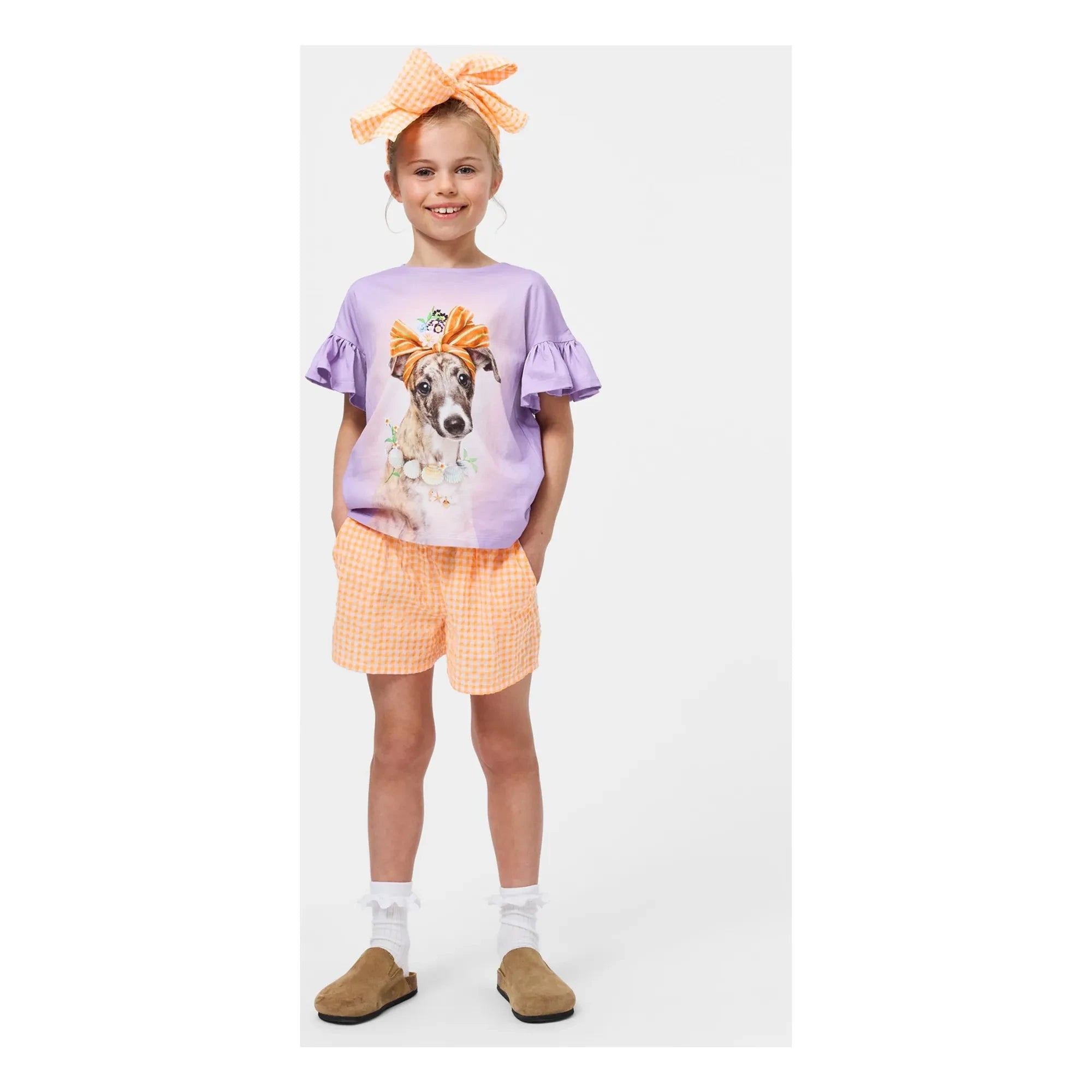 Molo - Short Addie Vichy | Naranja