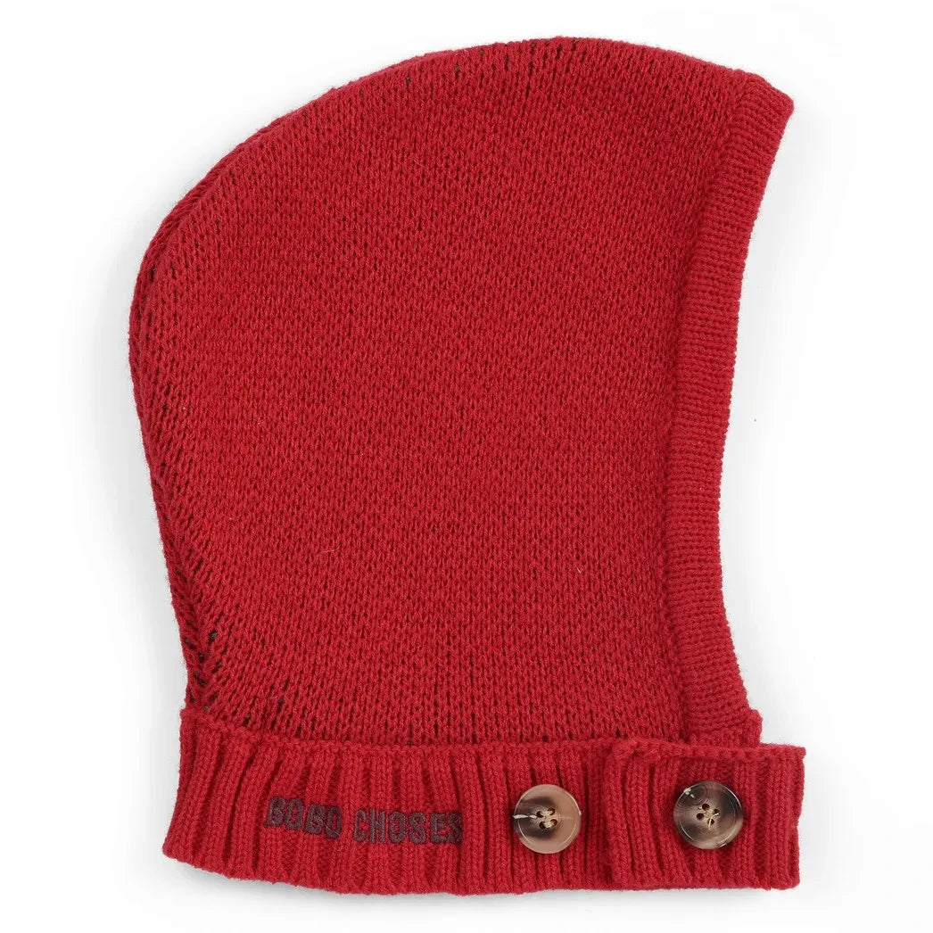 Bobo Choses - Balaclava de flores de fibras recicladas | Rojo