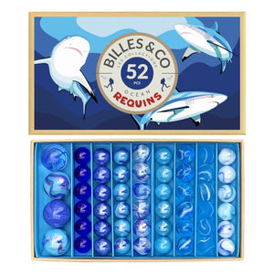Billes & Co - Caja de 52 Canicas - Tiburones