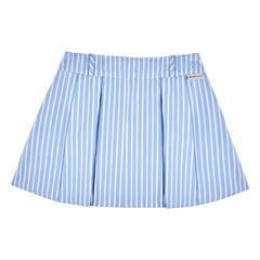 Mipounet - Falda Plisada a Rayas Sia | Azul Claro