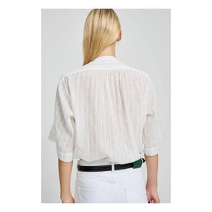 Laurence Bras - Blusa Magrita Corta de Algodón | Blanca