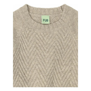 FUB - Suéter liso de lana de cordero | Beige jaspeado
