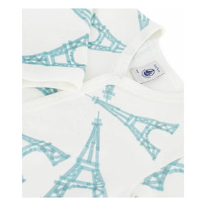 Petit Bateau - Pijama Torre Eiffel | Blanco