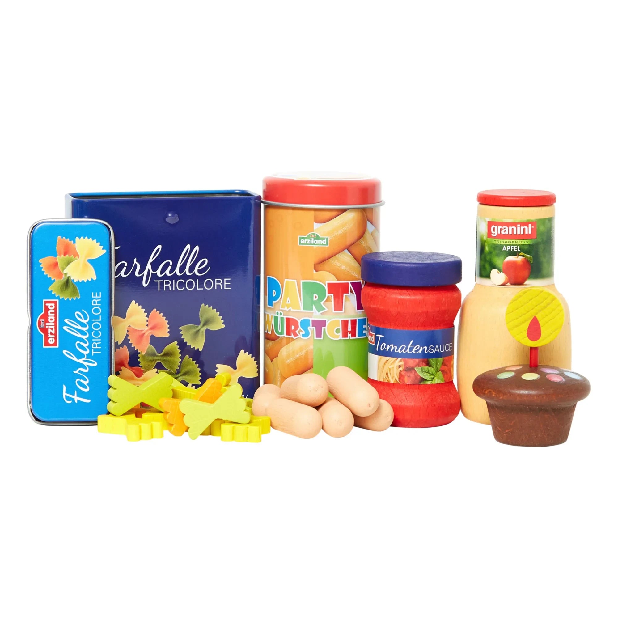 Erzi - Set de alimentos de juguete para fiestas infantiles - 5 piezas
