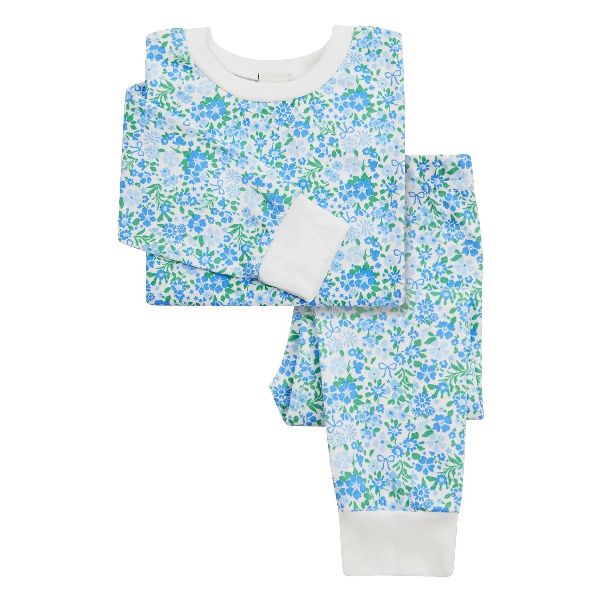 Sleepy Doe - Pijama de algodón orgánico con estampado floral | Azul