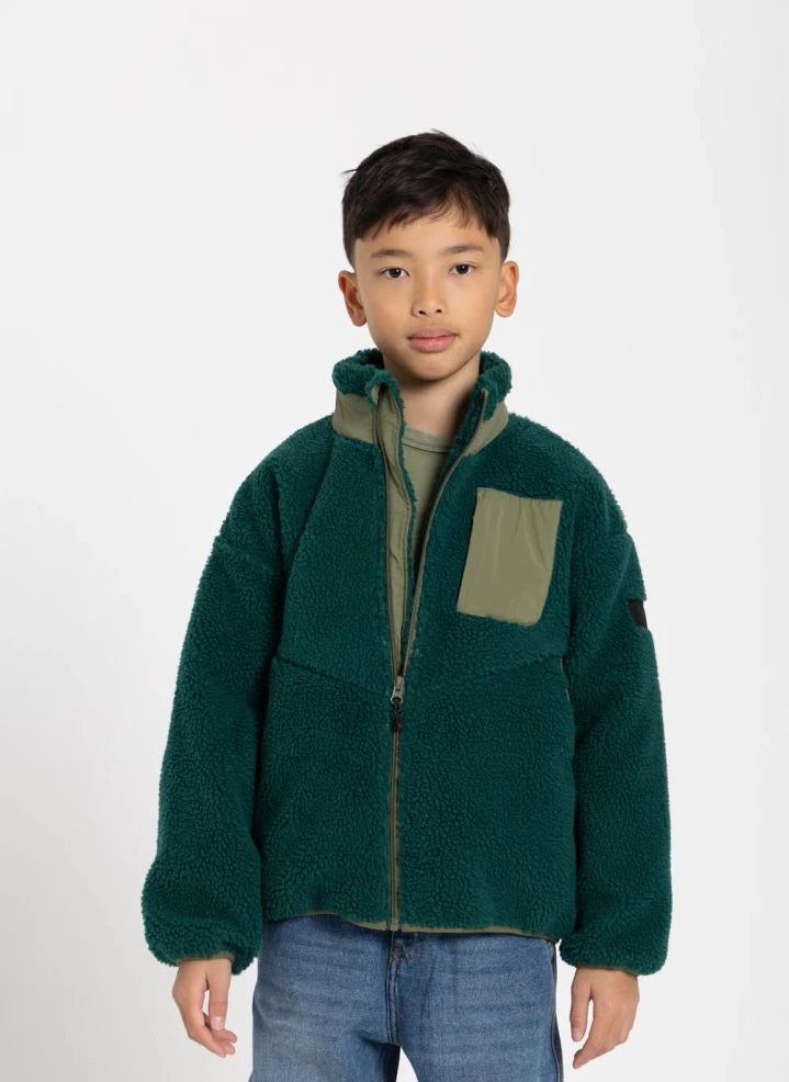 Finger in the nose - Paulo Bi-Material Sherpa Chaqueta | Verde