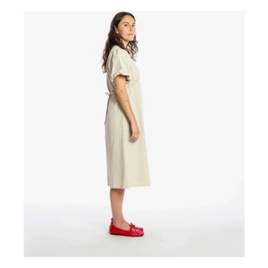Matona - Vestido de algodón orgánico de largo medio | Arena