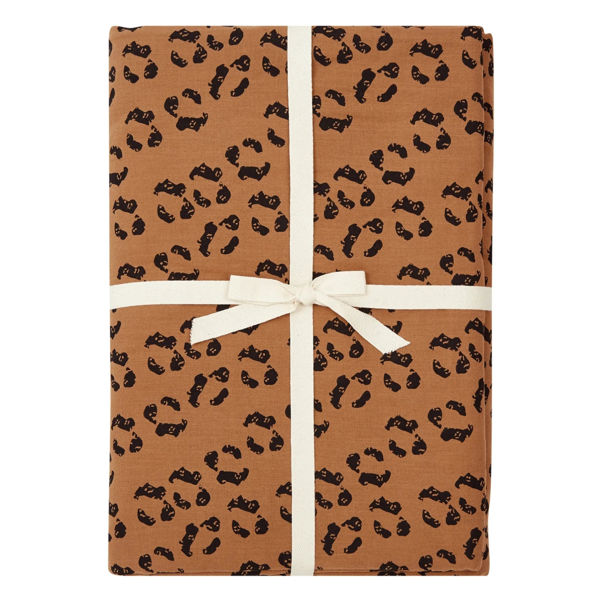 Poudre Organic - Funda nórdica de algodón orgánico de doble tejido de trigo | Leopard