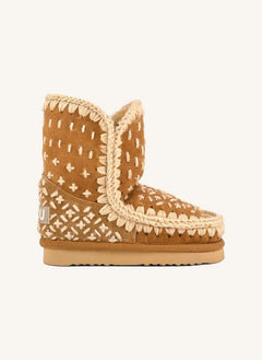 Mou - Botas Eskimo Sashiko | Cognac