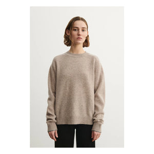 FUB - Jersey de lana de cuello redondo de la colección de mujer | Beige