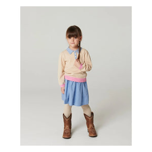 Copenhagen Colors - Organik Pamuk İşlemeli Polo Yaka Kazak | Bej