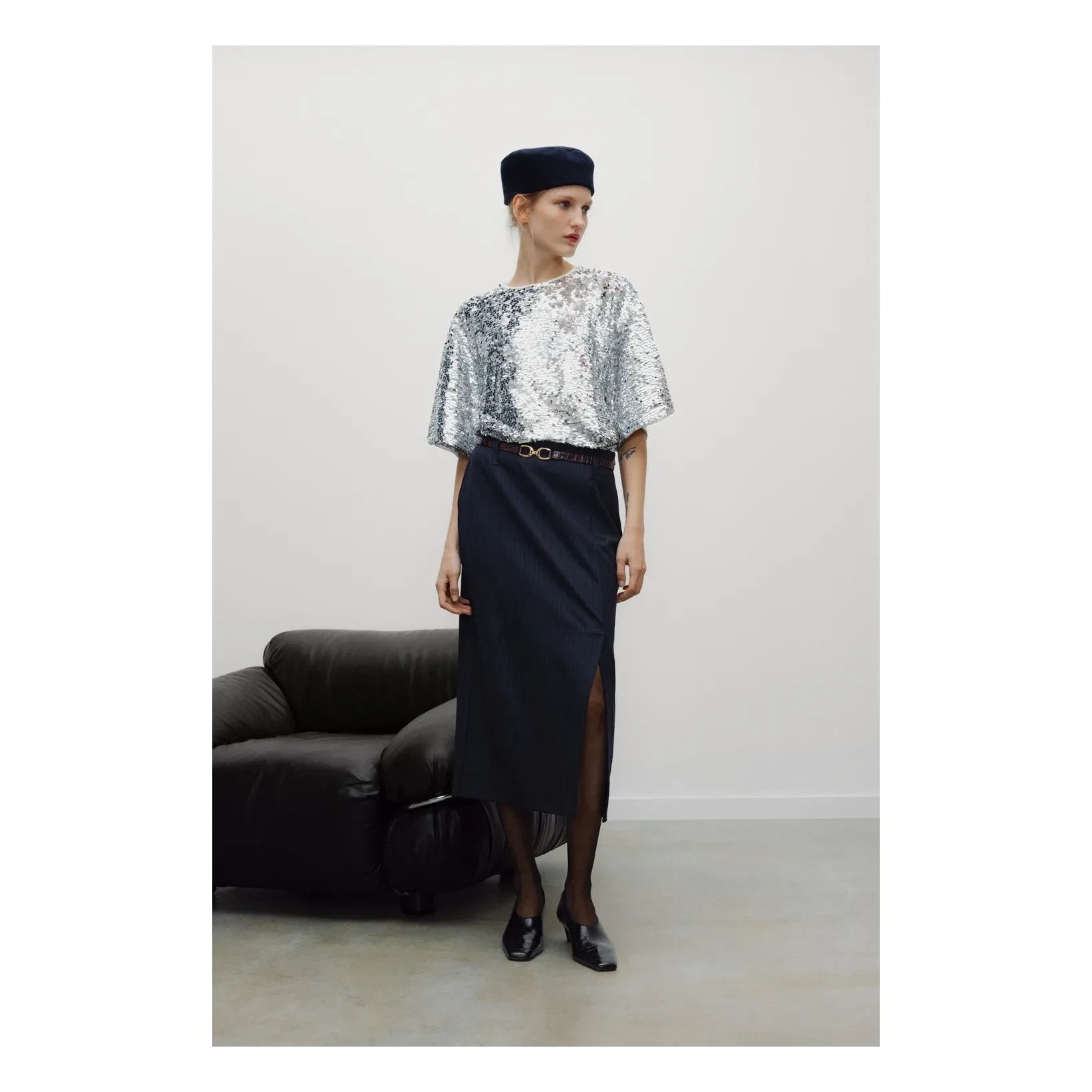 the new society - Muse Blusa de Lentejuelas | Plateado