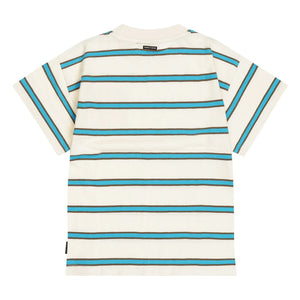 Tumble N'Dry - Camiseta Oceano Oversize de Algodón Orgánico a Rayas | Azul