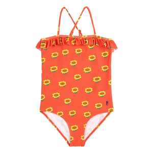 Bobo Choses - Bañador Girasoles Fibras Recicladas | Rojo
