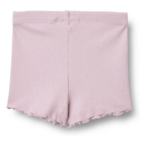 Wheat - Shorts de bebé de algodón orgánico acanalado | Lavanda