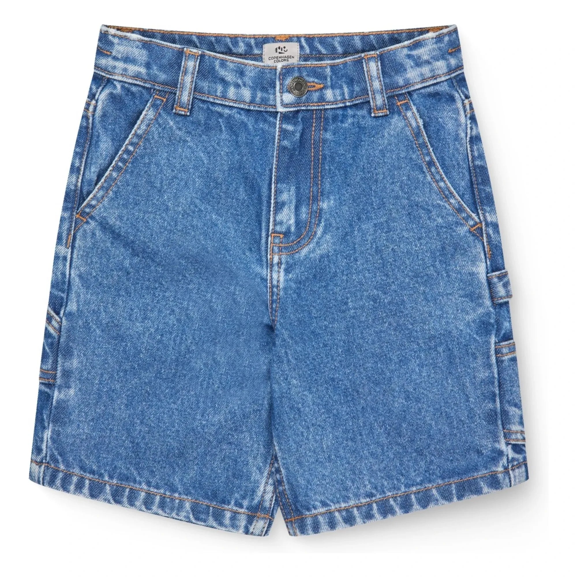 Copenhagen Colors - Pantalones cortos cargo de algodón orgánico | Azul índigo