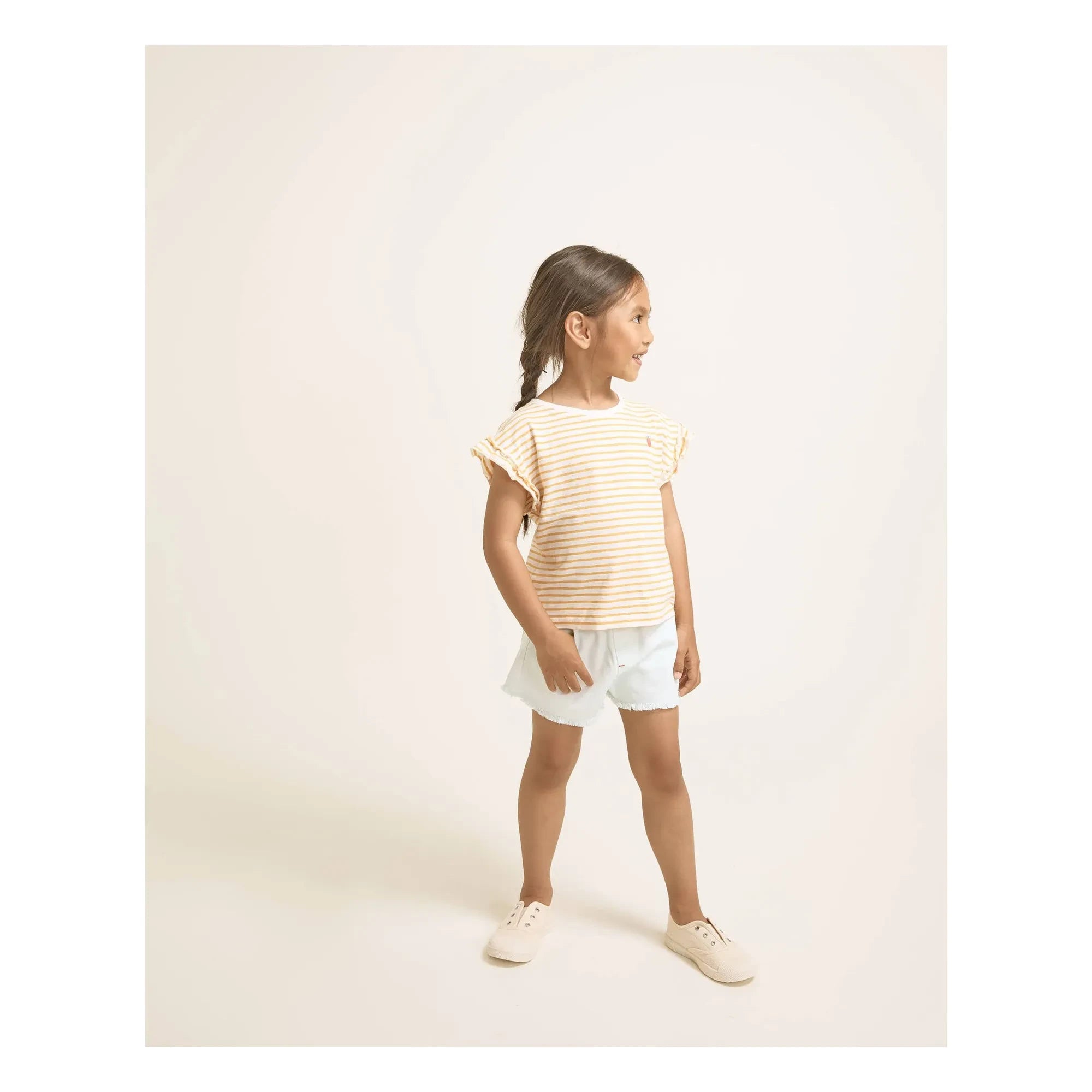 Búho - Pantalones cortos vaqueros con borlas de lyocell | Aqua