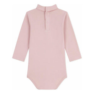 Petit Bateau - Body de cuello alto de algodón orgánico | Rosa pálido