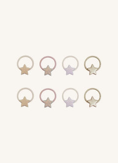 Mimi & Lula - Set of 8 Mini Chouchous Stellina Pailletés | Pembe