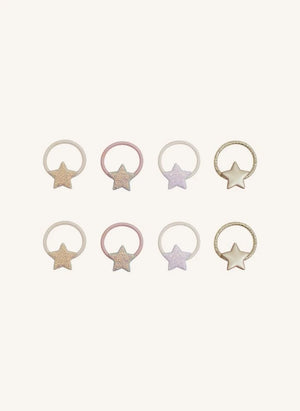 Mimi & Lula - Set of 8 Mini Chouchous Stellina Pailletés | Pembe