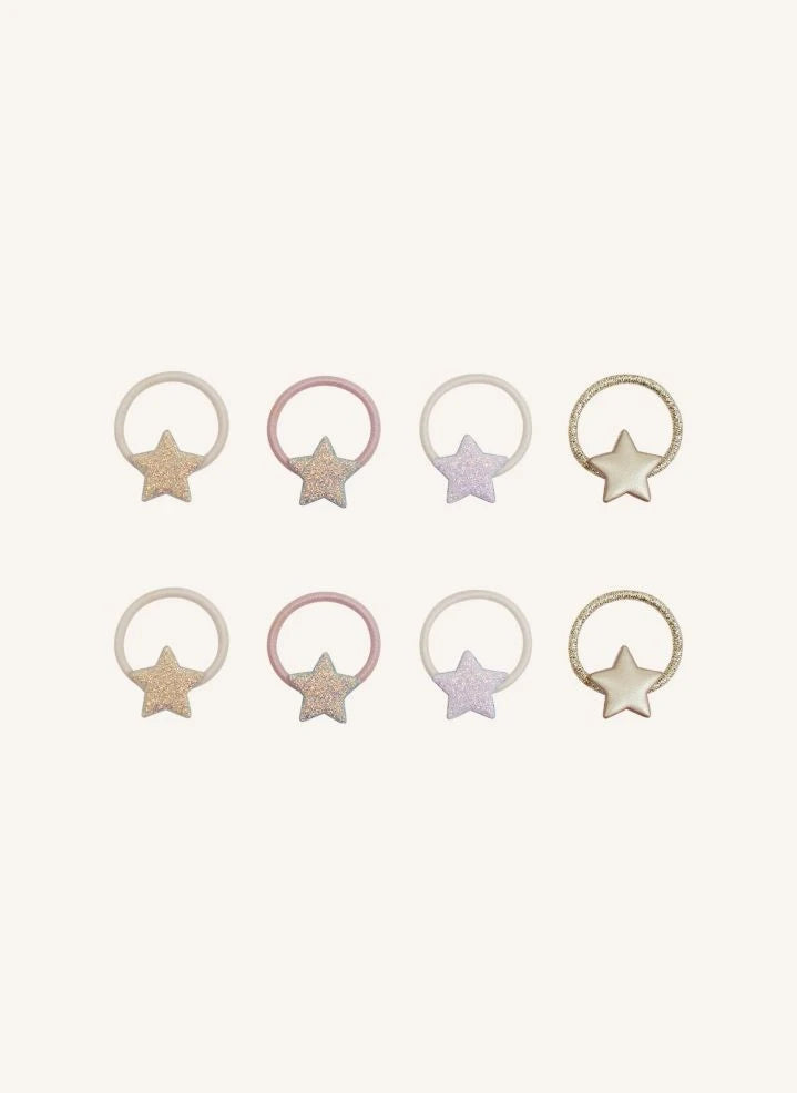 Mimi & Lula - Set of 8 Mini Chouchous Stellina Pailletés | Rosa