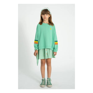 Piupiuchick - Sudadera a rayas de algodón orgánico | Verde