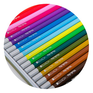 Moulin Roty - Estuche de 24 lápices de colores solubles en agua