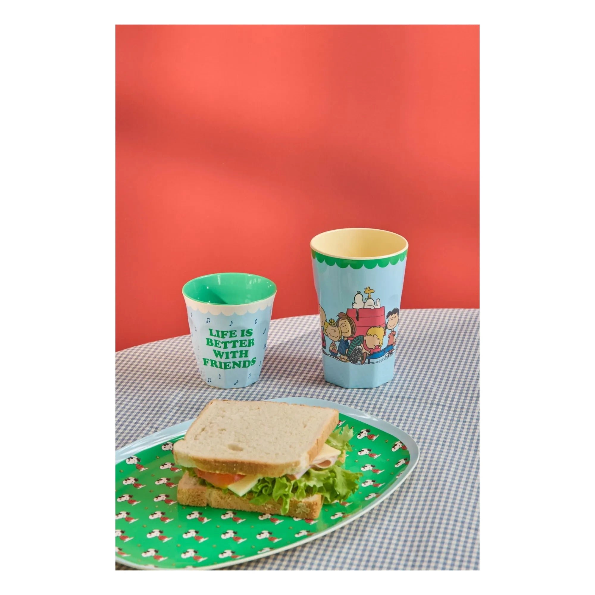 Rice - Life is Better Together vaso de melamina - Rice x Snoopy | Azul