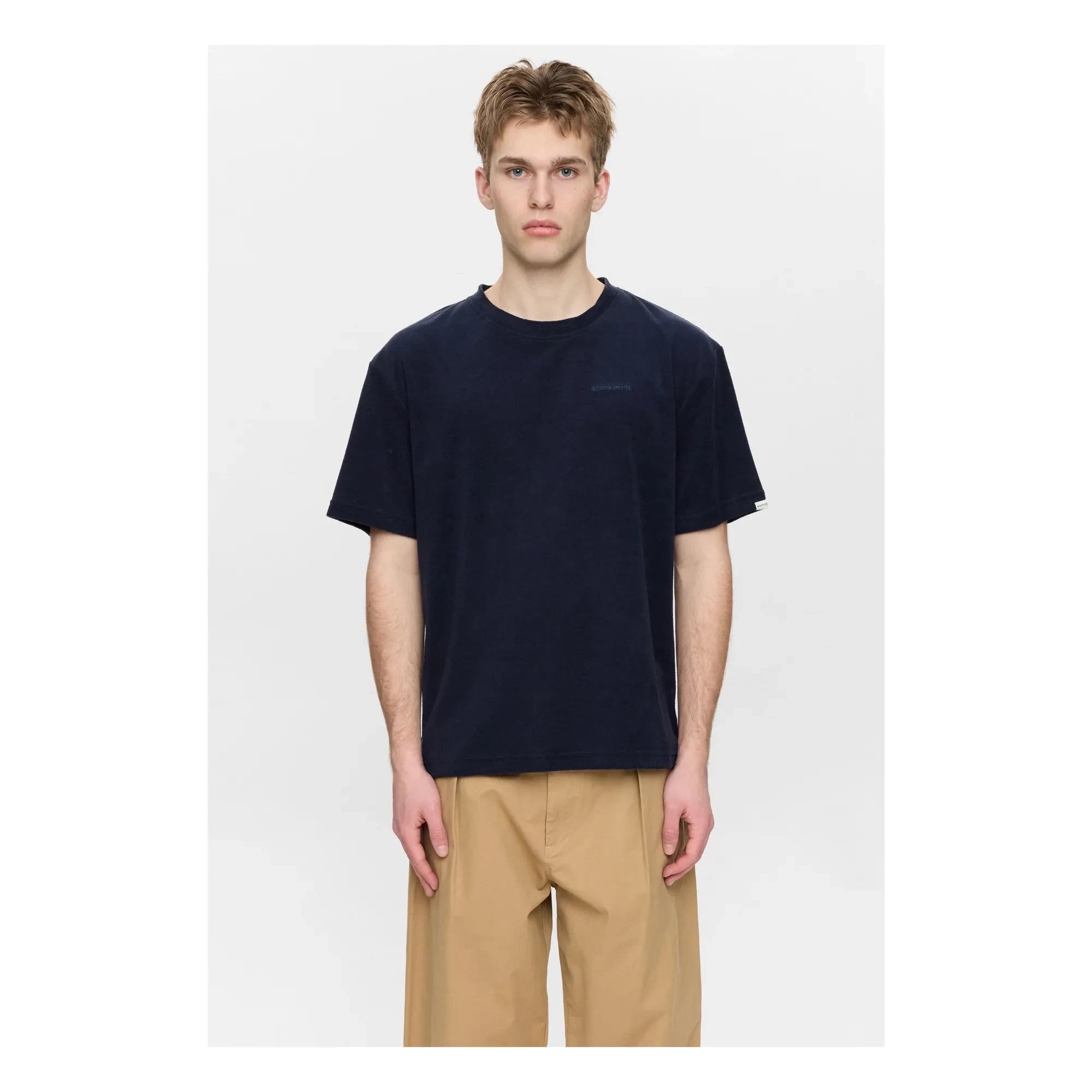 Anerkjendt - Camiseta de rizo Akvillads | Azul oscuro