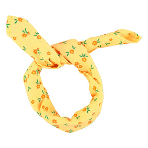 Piupiuchick - Pañuelo floral de algodón orgánico | Amarillo