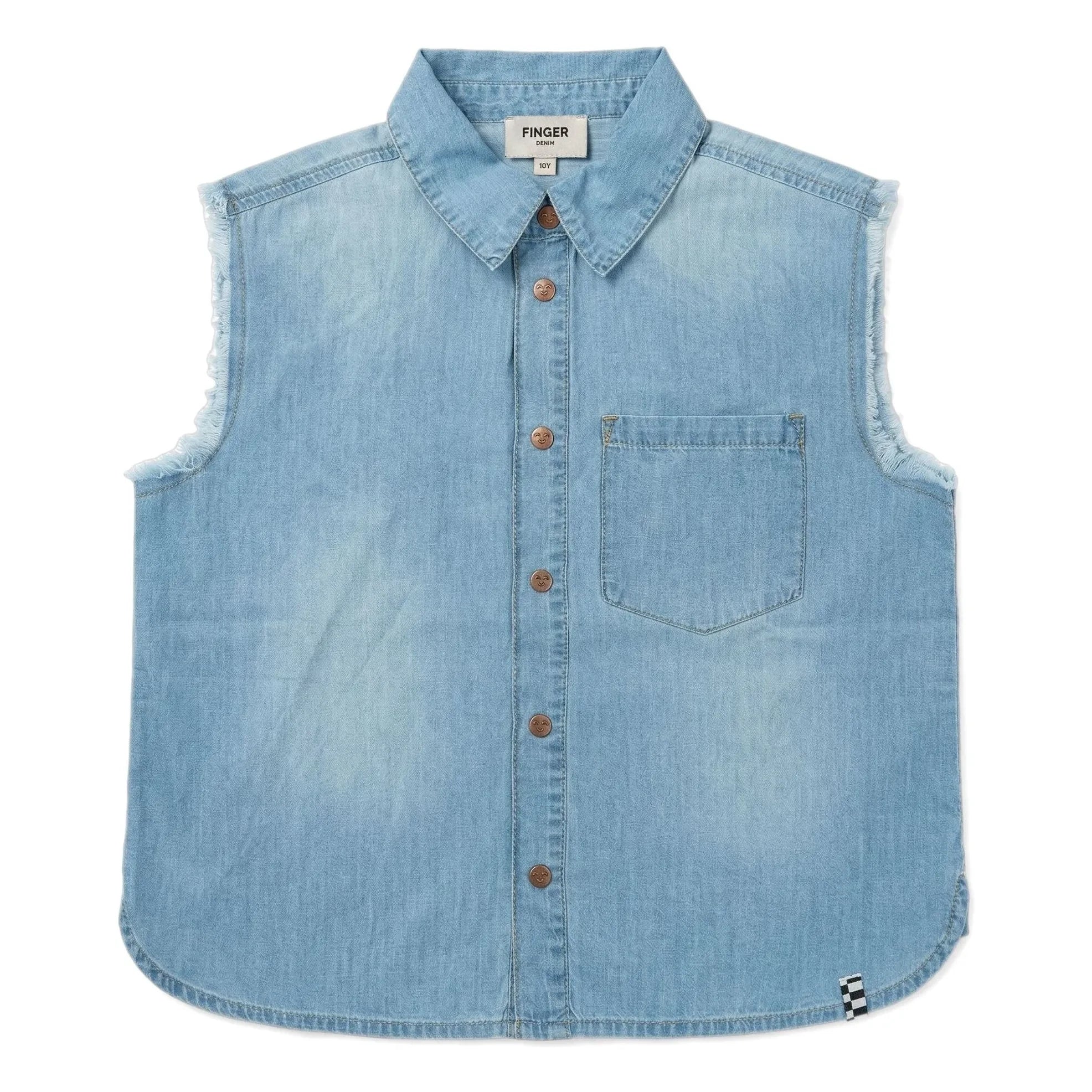Finger in the nose - Camisa Vaquera Sin Mangas Ella | Gris
