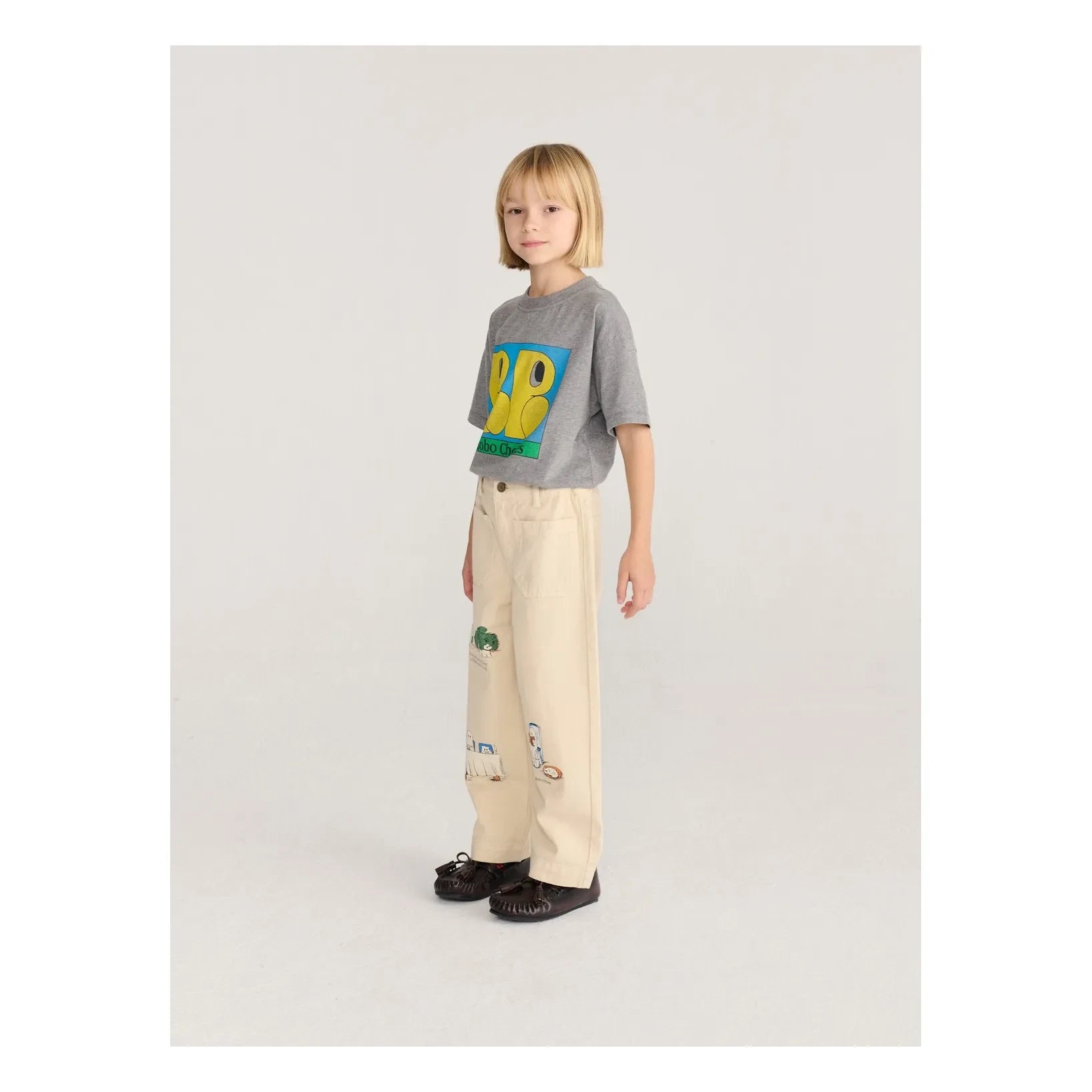 Bobo Choses - Pantalón Ghost de Sarga de Algodón Orgánico | Crudo