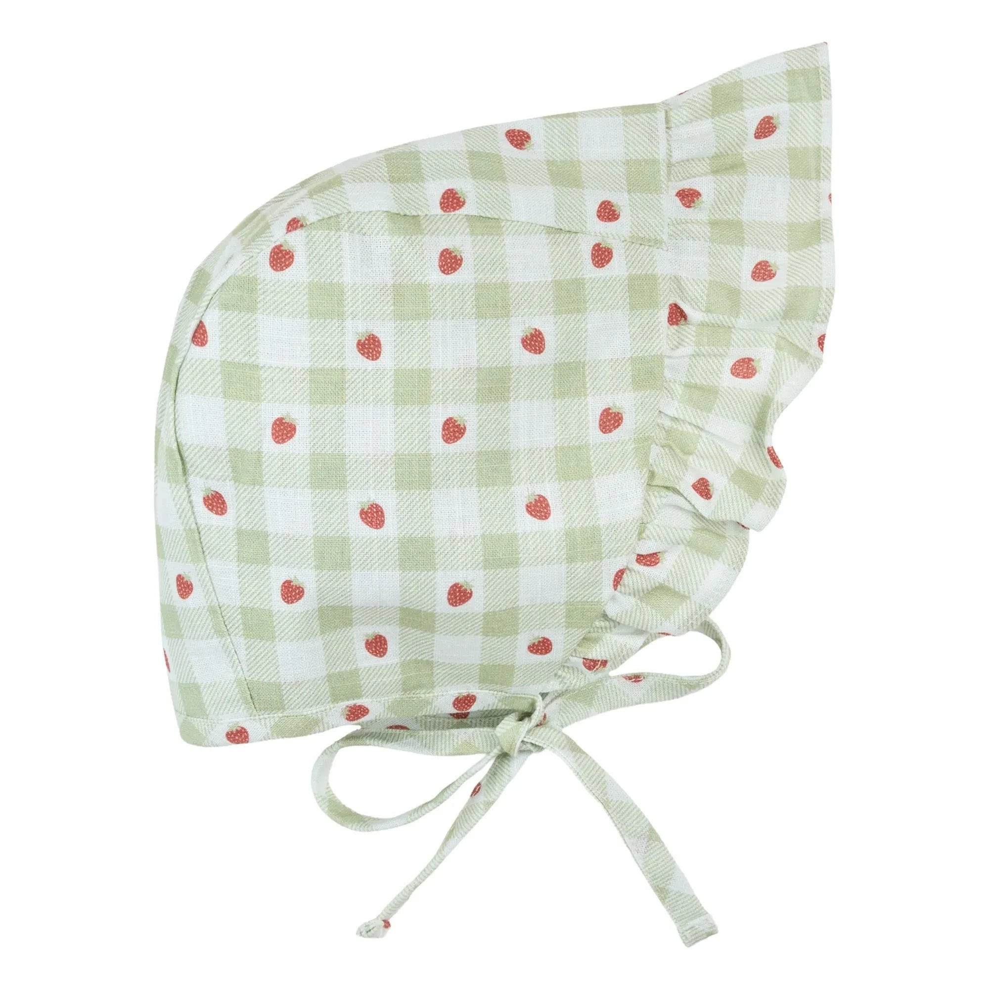Petit Lem - Gorro a cuadros de algodón orgánico | Verde