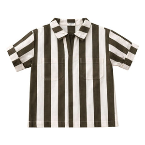Lililotte - Camisa de Algodón Orgánico Tejido Rayas Carl | Crudo