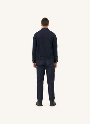 Noyoco - Chaqueta de lana reciclada Palma | Azul marino
