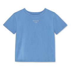 Fliink - Camiseta de algodón orgánico Summer Club | Azul celeste