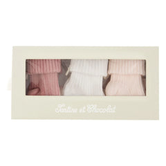 Tartine et Chocolat - Set de 3 pares de calcetines | Rosa pálido
