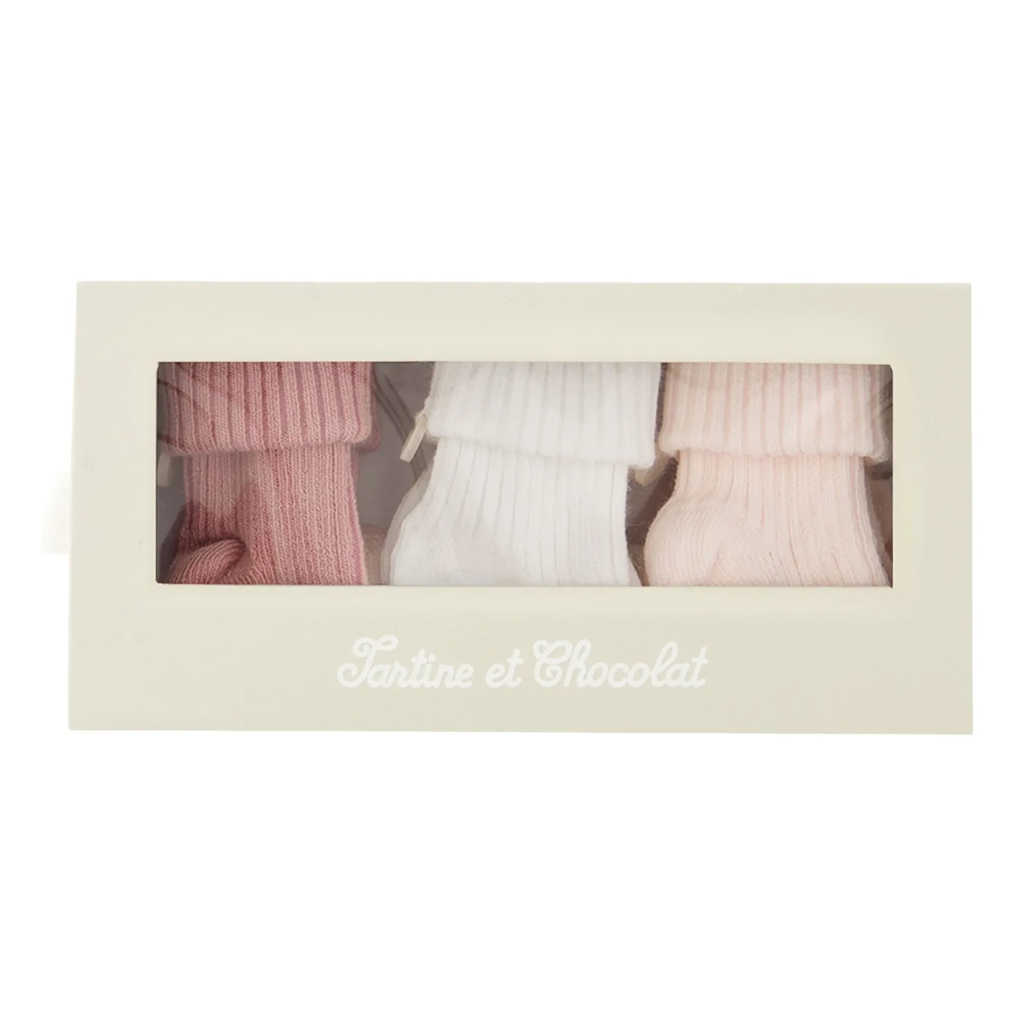 Tartine et Chocolat - Set de 3 pares de calcetines | Rosa pálido